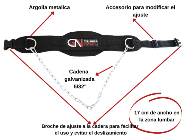 Cinturón de lastre con cadena CL-NE - Image 5