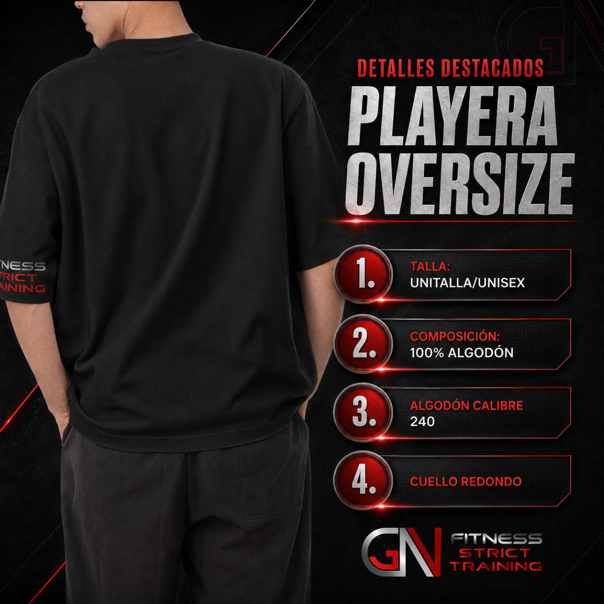 Playera Oversize Unitalla Unisex - Imagen 4
